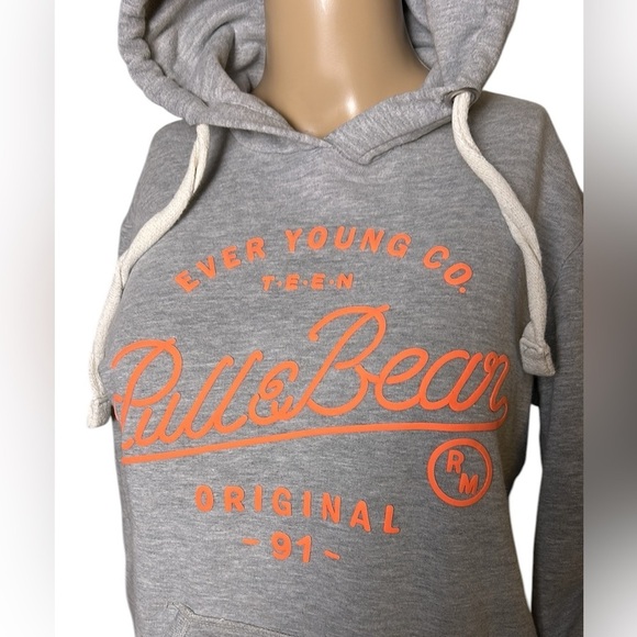 Y2K Pull & Bear hoodie ,women M,3D logo ,Athleisure , - Picture 1 of 11